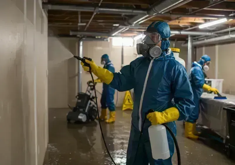 Basement Sanitization and Antimicrobial Treatment process in Trabuco Canyon, CA